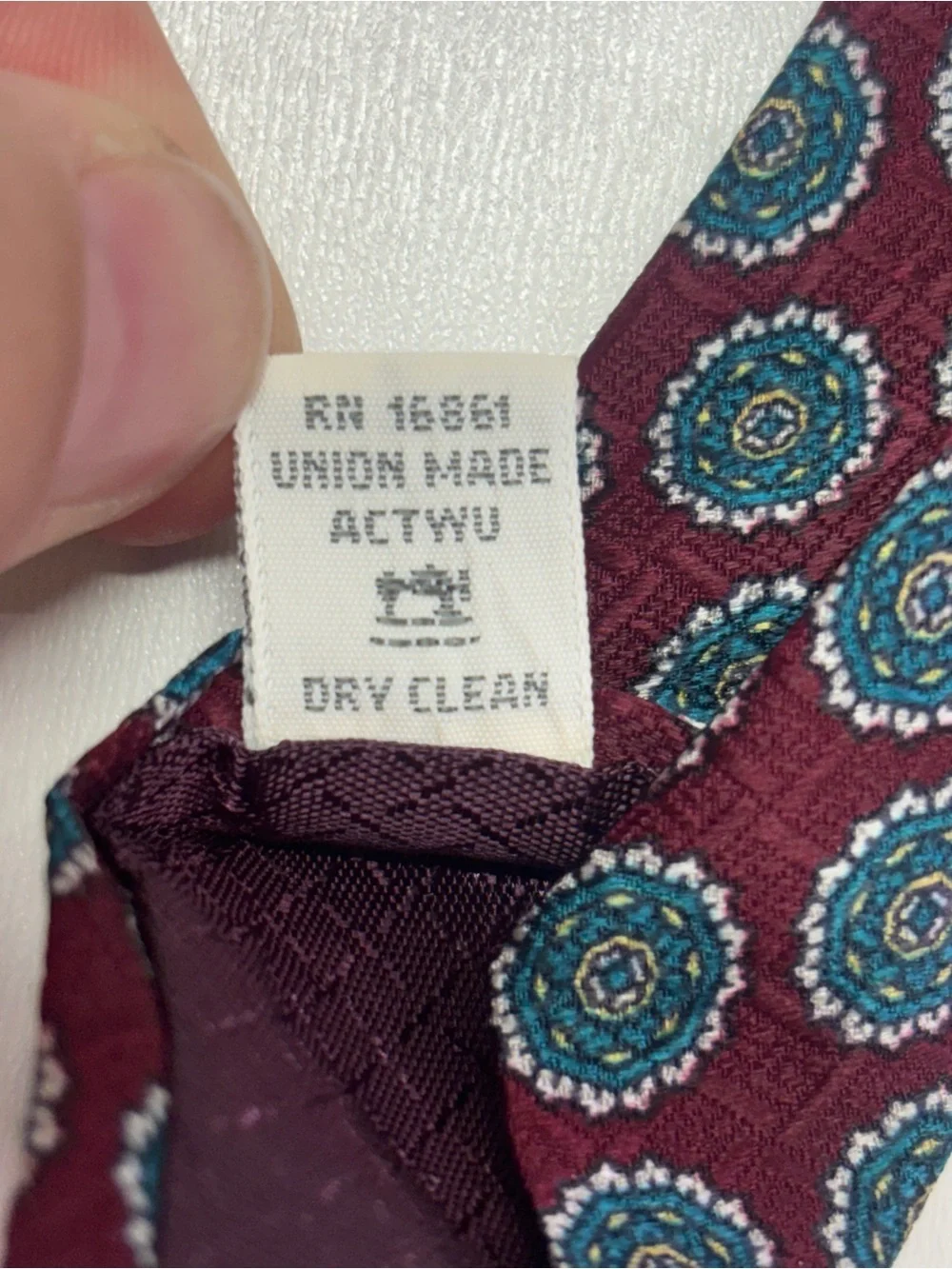 Vintage Courchevel by Damon Union Made Italian Silk Wide Tie Made USA